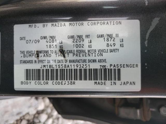 Photo 9 VIN: JM1BL1S58A1193251 - MAZDA 3 S 