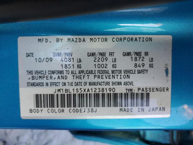 Photo 9 VIN: JM1BL1S5XA1238190 - MAZDA 3 S 