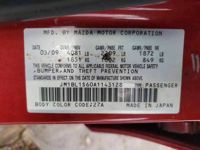 Photo 11 VIN: JM1BL1S60A1143128 - MAZDA 3 S 