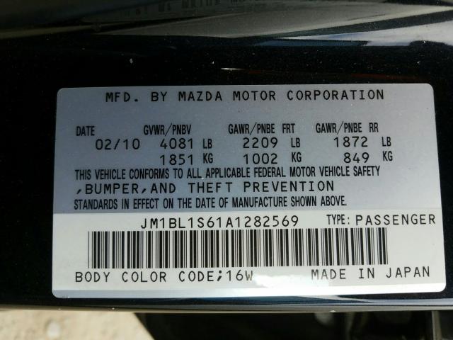 Photo 9 VIN: JM1BL1S61A1282569 - MAZDA 3 S 