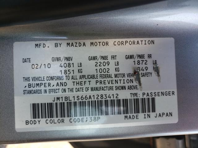 Photo 9 VIN: JM1BL1S66A1283412 - MAZDA 3 S 