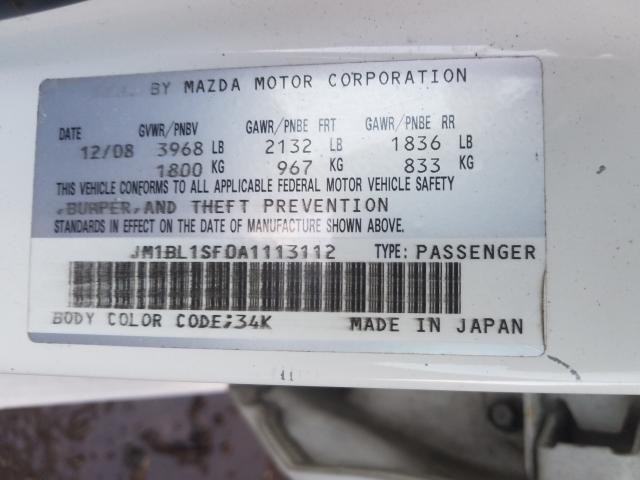 Photo 9 VIN: JM1BL1SF0A1113112 - MAZDA 3 I 