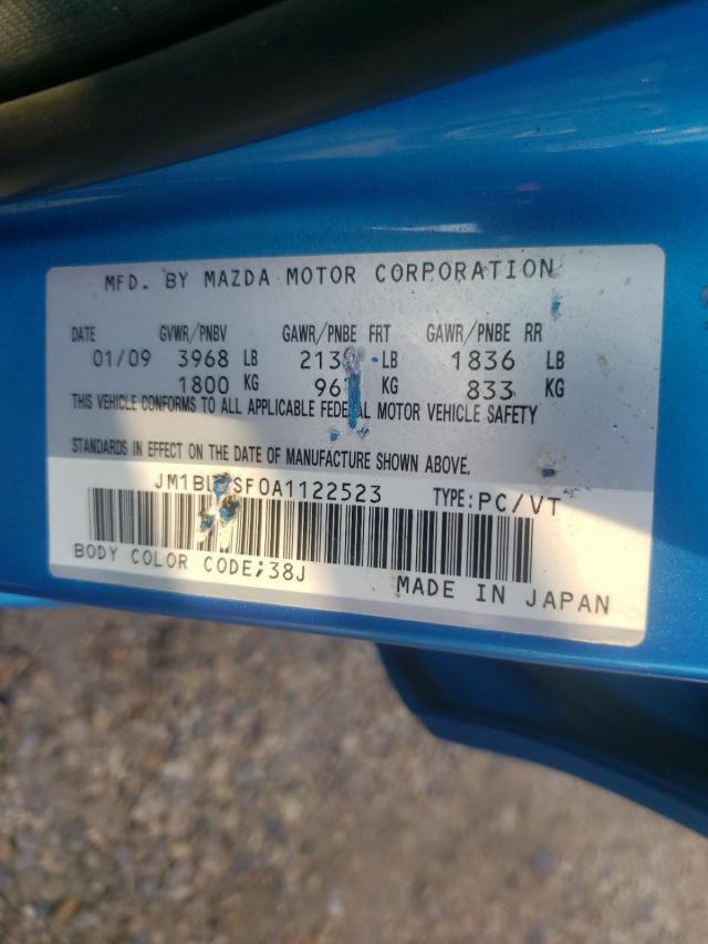 Photo 9 VIN: JM1BL1SF0A1122523 - MAZDA 3 I 