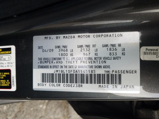 Photo 9 VIN: JM1BL1SF0A1145185 - MAZDA 3 I 