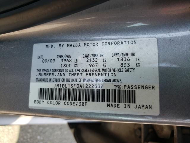 Photo 9 VIN: JM1BL1SF0A1222332 - MAZDA 3 I 