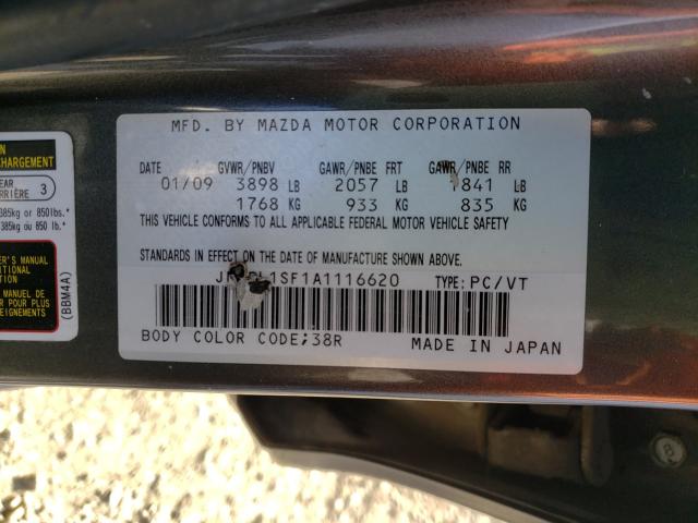 Photo 9 VIN: JM1BL1SF1A1116620 - MAZDA 3 I 