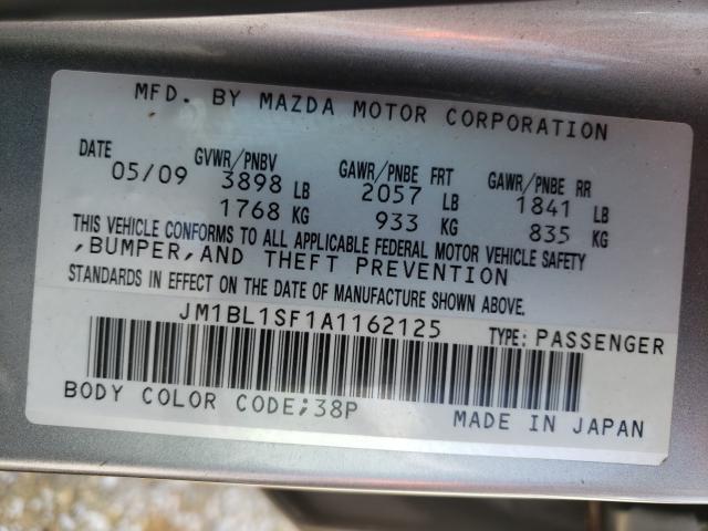 Photo 9 VIN: JM1BL1SF1A1162125 - MAZDA 3 I 