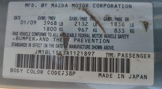 Photo 9 VIN: JM1BL1SF3A1121897 - MAZDA 3 I 