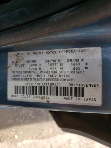 Photo 9 VIN: JM1BL1SF3A1189441 - MAZDA 3 I 