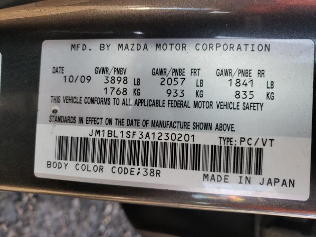 Photo 9 VIN: JM1BL1SF3A1230201 - MAZDA 3 I 