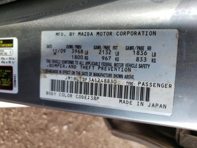 Photo 9 VIN: JM1BL1SF3A1248830 - MAZDA 3 I 