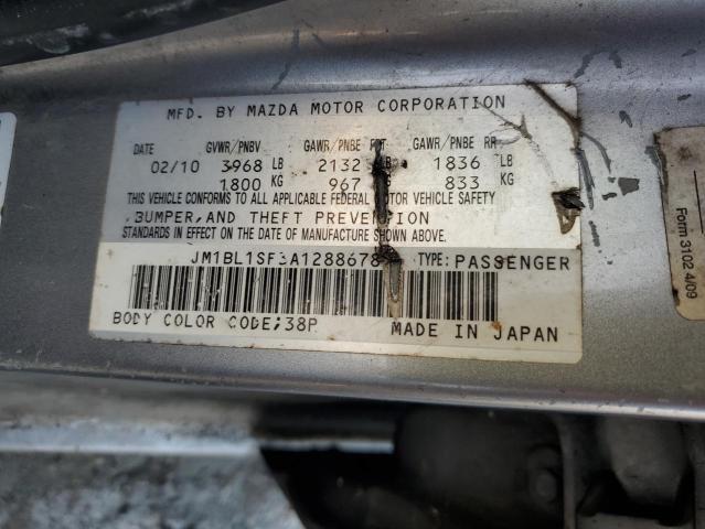 Photo 11 VIN: JM1BL1SF3A1288678 - MAZDA 3 I 