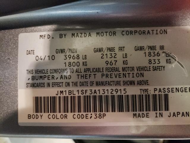 Photo 9 VIN: JM1BL1SF3A1312915 - MAZDA 3 