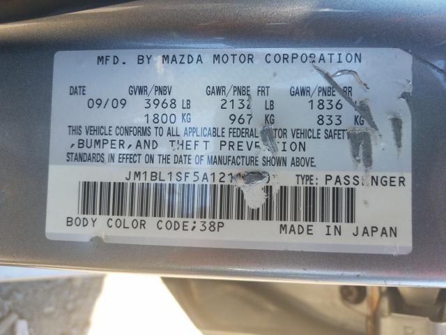 Photo 9 VIN: JM1BL1SF5A1211780 - MAZDA 3 I 