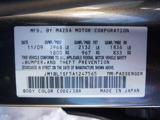 Photo 9 VIN: JM1BL1SF5A1247565 - MAZDA 3 I 