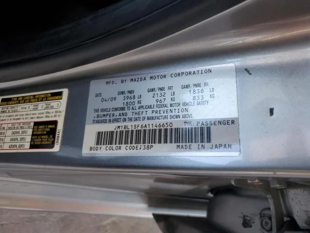 Photo 11 VIN: JM1BL1SF6A1146650 - MAZDA 3 I 