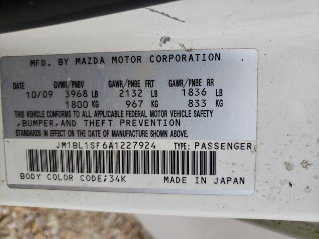 Photo 9 VIN: JM1BL1SF6A1227924 - MAZDA 3 I 