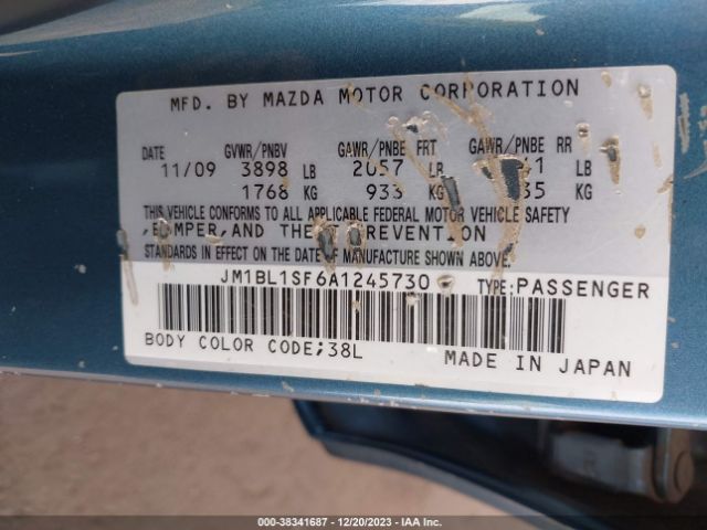 Photo 8 VIN: JM1BL1SF6A1245730 - MAZDA MAZDA3 