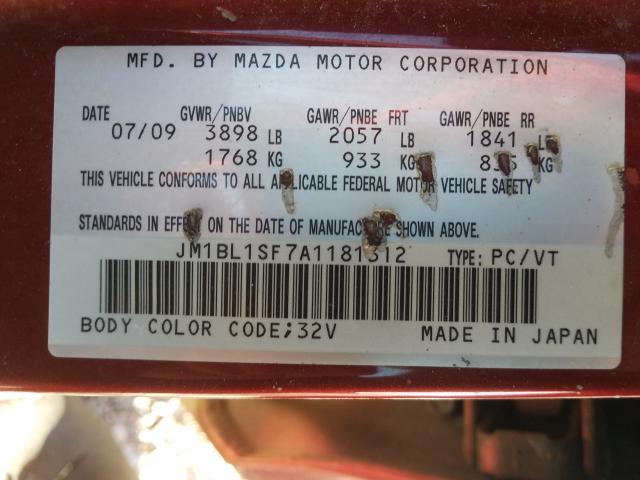 Photo 8 VIN: JM1BL1SF7A1181312 - MAZDA 3 I 