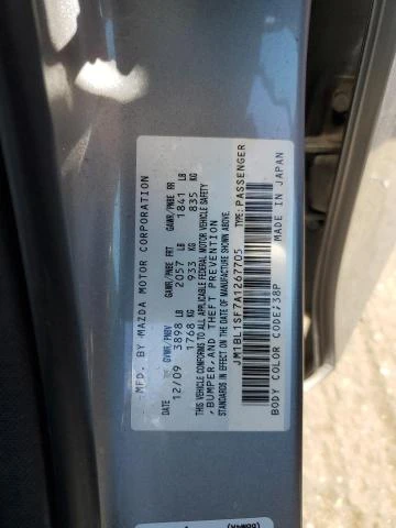 Photo 11 VIN: JM1BL1SF7A1267705 - MAZDA 3 I 