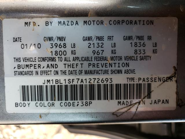 Photo 9 VIN: JM1BL1SF7A1272693 - MAZDA 3 I 