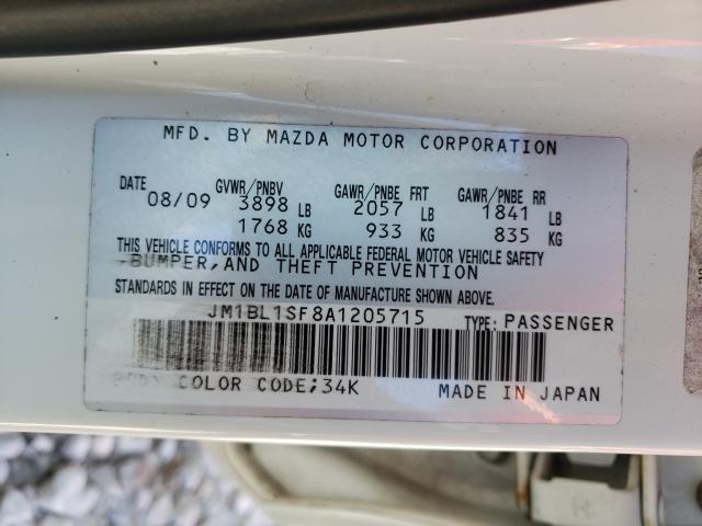 Photo 9 VIN: JM1BL1SF8A1205715 - MAZDA 3 I 