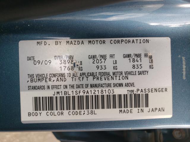 Photo 9 VIN: JM1BL1SF9A1218103 - MAZDA 3 I 