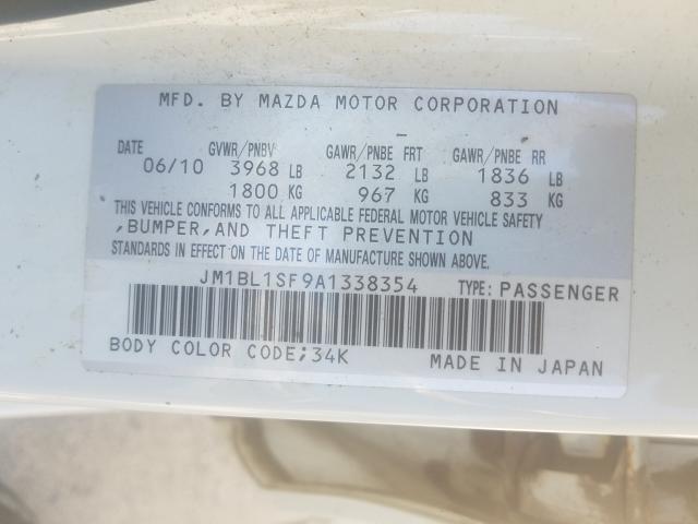 Photo 9 VIN: JM1BL1SF9A1338354 - MAZDA 3 I 