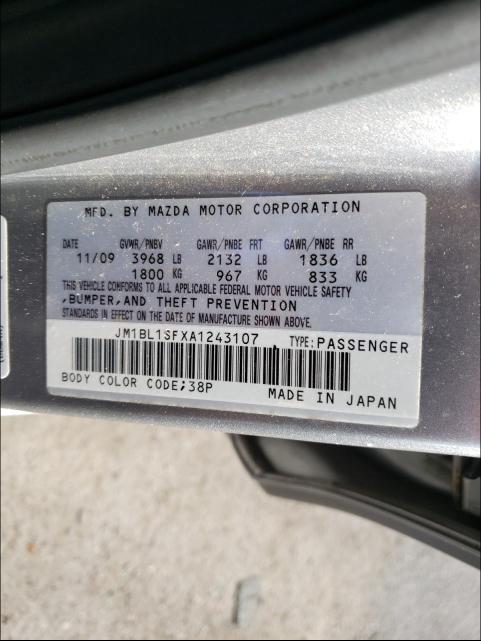 Photo 9 VIN: JM1BL1SFXA1243107 - MAZDA 3 I 