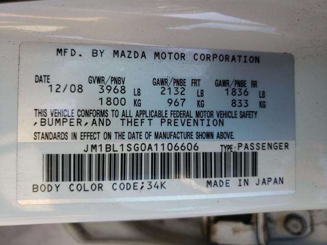 Photo 9 VIN: JM1BL1SG0A1106606 - MAZDA 3 I 