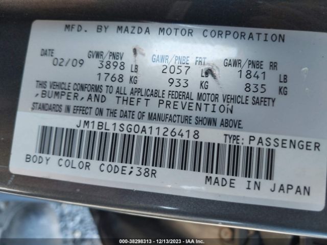 Photo 8 VIN: JM1BL1SG0A1126418 - MAZDA MAZDA3 