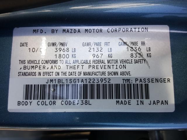 Photo 9 VIN: JM1BL1SG1A1223952 - MAZDA 3 I 