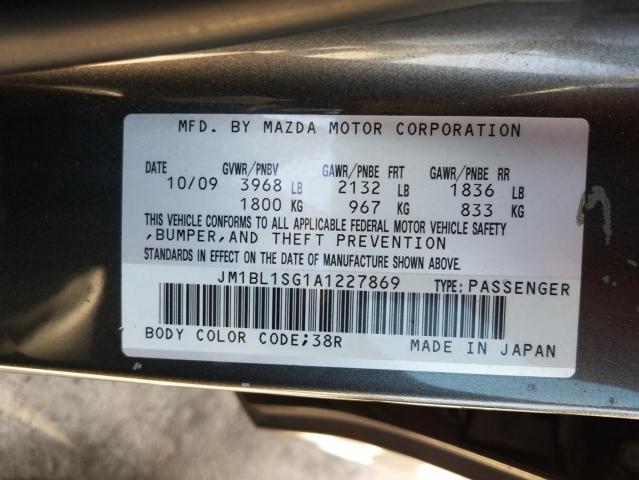 Photo 9 VIN: JM1BL1SG1A1227869 - MAZDA 3 I 