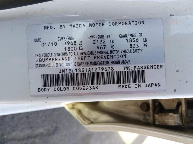 Photo 9 VIN: JM1BL1SG1A1279678 - MAZDA 3 I 