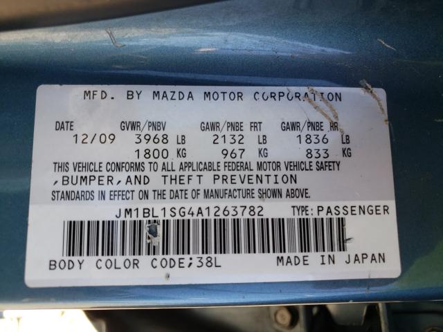 Photo 9 VIN: JM1BL1SG4A1263782 - MAZDA 3 I 