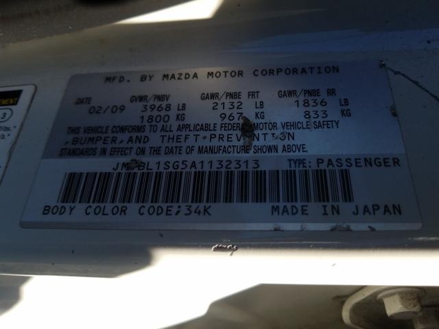 Photo 9 VIN: JM1BL1SG5A1132313 - MAZDA 3 I 