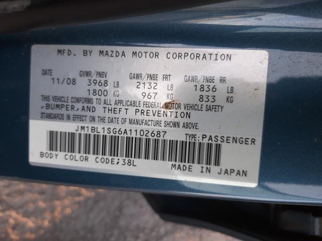 Photo 9 VIN: JM1BL1SG6A1102687 - MAZDA 3 I 