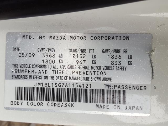 Photo 9 VIN: JM1BL1SG7A1154121 - MAZDA 3 I 