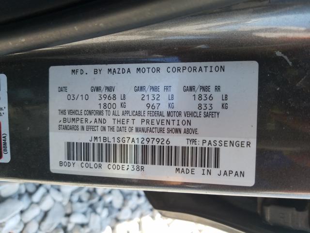 Photo 9 VIN: JM1BL1SG7A1297926 - MAZDA 3 I 