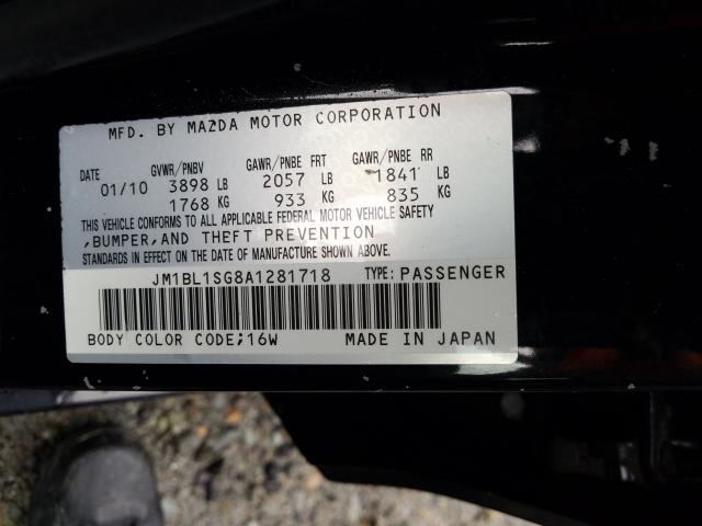 Photo 9 VIN: JM1BL1SG8A1281718 - MAZDA 3 I 