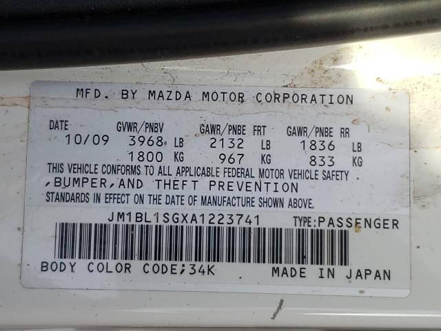 Photo 9 VIN: JM1BL1SGXA1223741 - MAZDA 3 I 