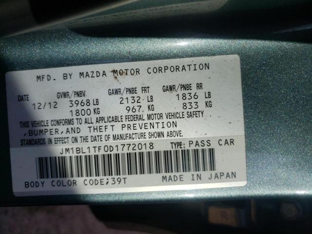 Photo 9 VIN: JM1BL1TF0D1772018 - MAZDA 3 I 