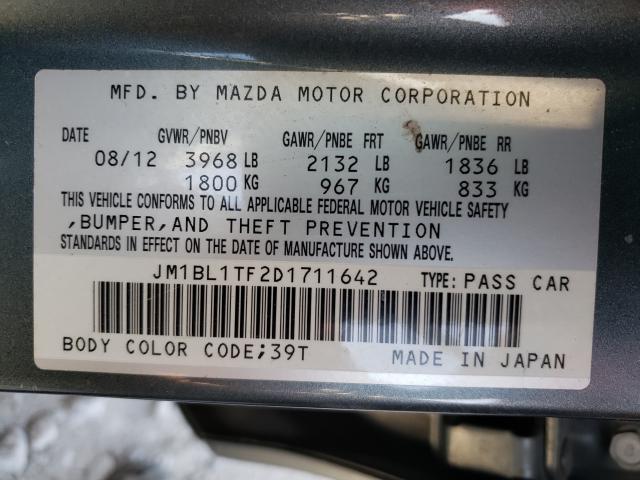 Photo 9 VIN: JM1BL1TF2D1711642 - MAZDA 3 I 