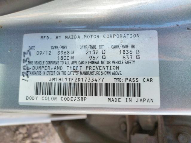 Photo 9 VIN: JM1BL1TF2D1733477 - MAZDA 3 I 