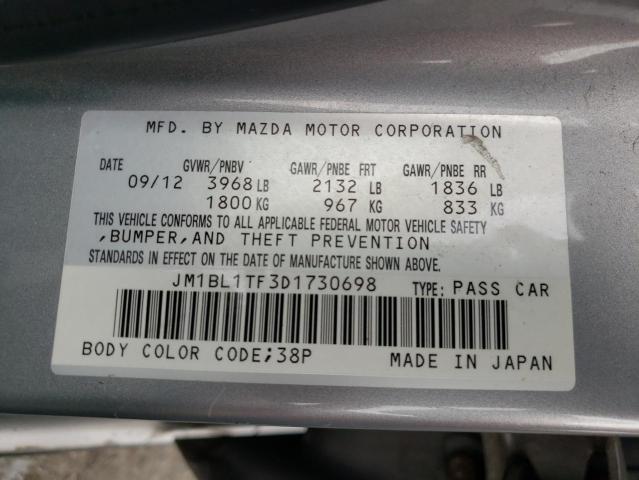 Photo 12 VIN: JM1BL1TF3D1730698 - MAZDA 3 I 