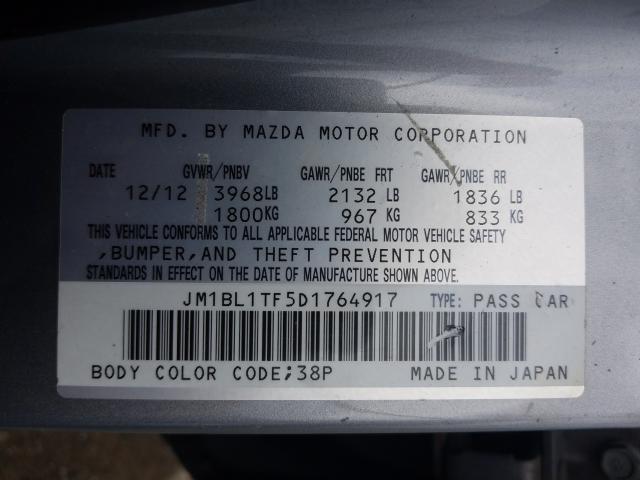 Photo 9 VIN: JM1BL1TF5D1764917 - MAZDA 3 I 