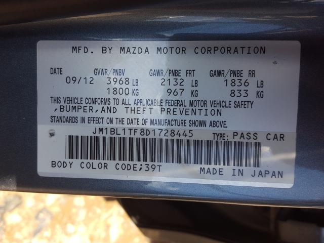 Photo 9 VIN: JM1BL1TF8D1728445 - MAZDA 3 I 