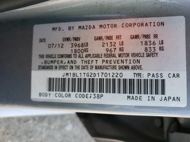 Photo 9 VIN: JM1BL1TG2D1701220 - MAZDA 3 I 