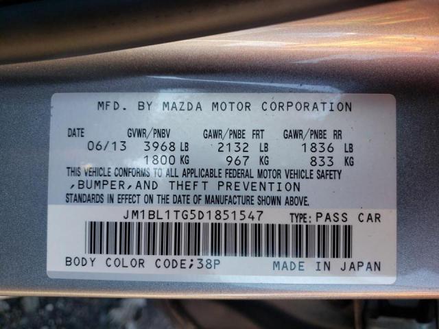 Photo 9 VIN: JM1BL1TG5D1851547 - MAZDA 3 I 