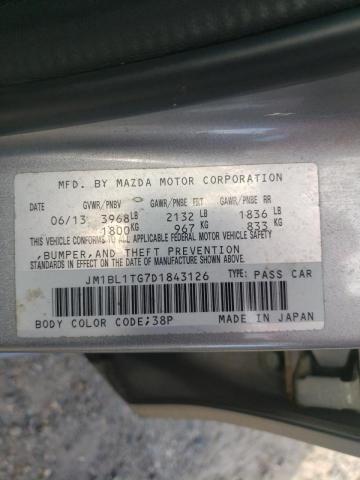 Photo 9 VIN: JM1BL1TG7D1843126 - MAZDA 3 I 